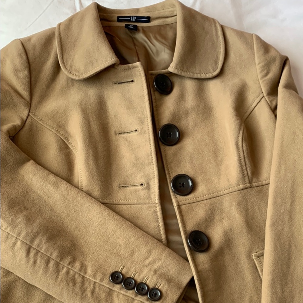 GAP Tan Blazer with Peter Pan Collar